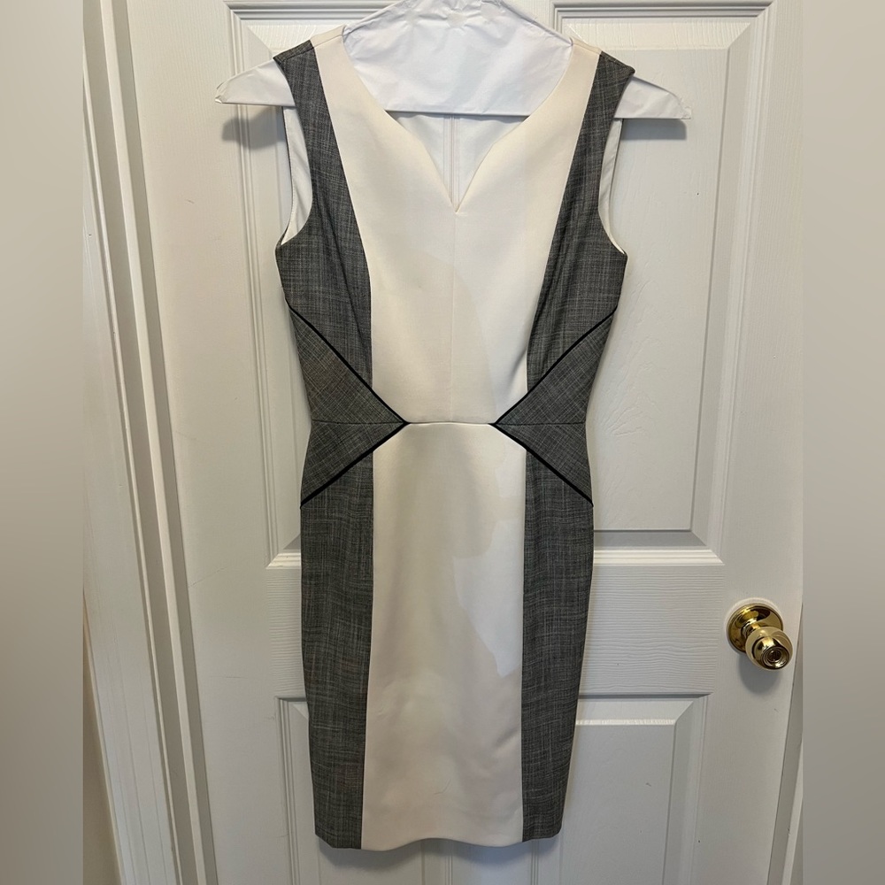 Antonio Melani sleeveless round neck tweed color dress